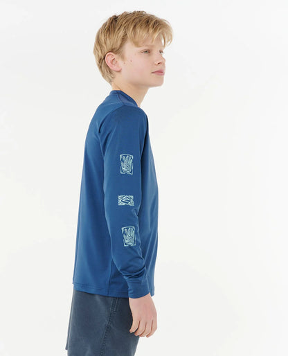 RIP CURL TROPIC DAZE UPF LONG SLEEVE RASH VEST - KIDS
