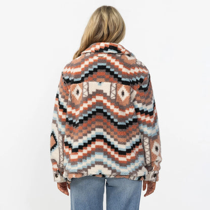 O’NEILL WOMEN'S HUXLEE PRINTED JACKET - MULTI - essential surf and skate