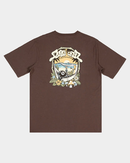 Santa Cruz Winkowski 8baller Triparch Men's T-shirt Brown - essential surf and skate