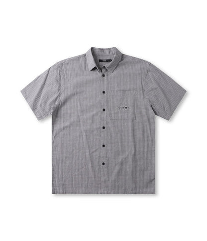 FORMER VIVIAN CHECK SS SHIRT // BLACK