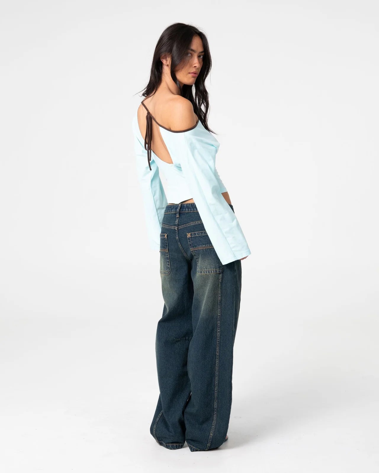 Rusty Yuno Reverse Long Sleeve Slouch Top
