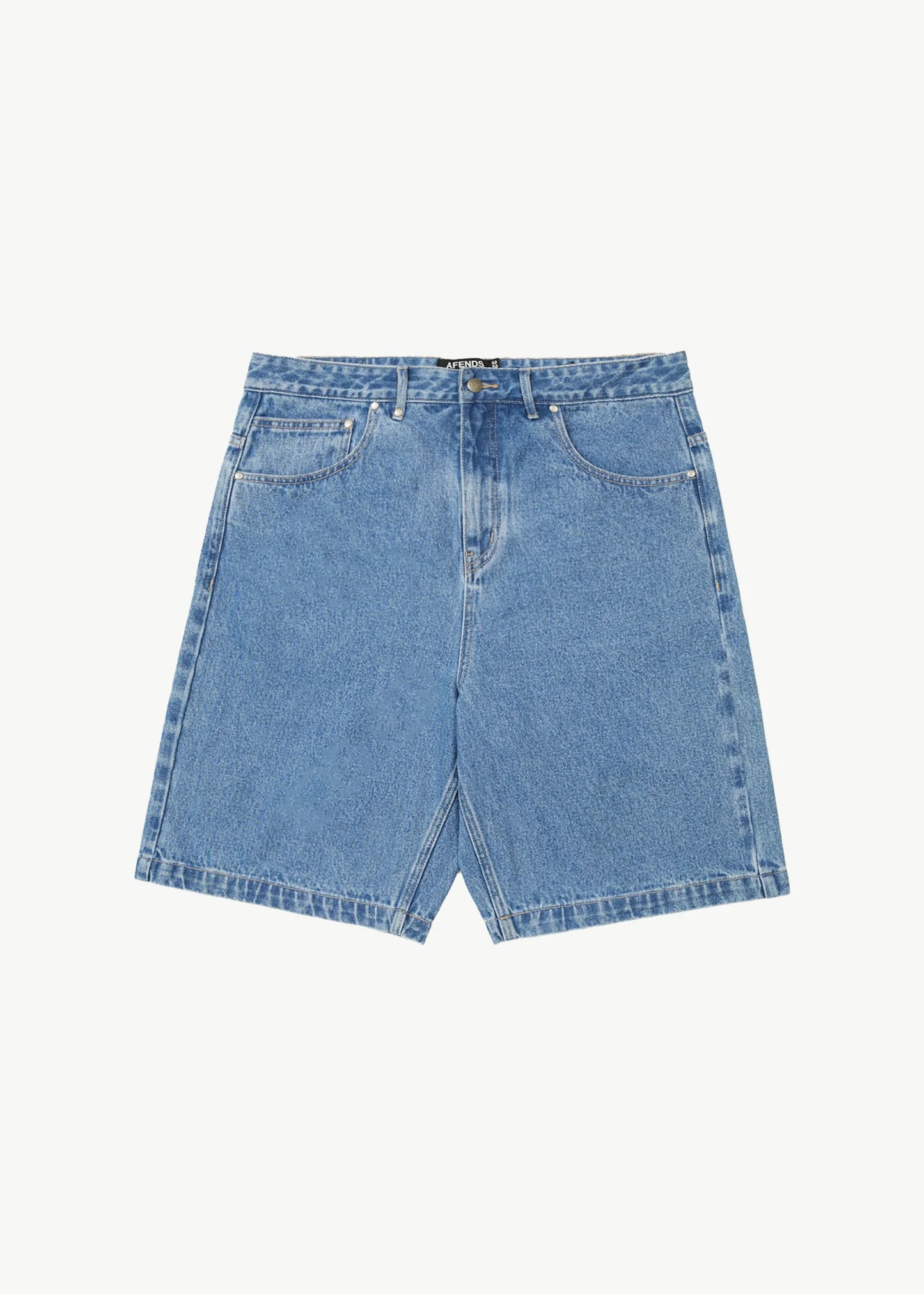 AFENDS LIL C - DENIM BAGGY SHORT 22"