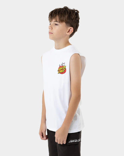 Santa Cruz Gremlin Patrol Boys Muscle T-shirt White