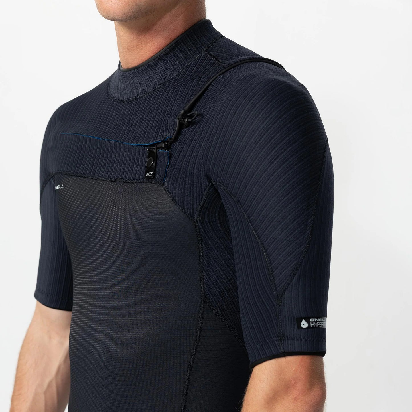 O’Neill - HYPERFREAK SHORT SLEEVE SPRINGSUIT 2MM CHEST ZIP WETSUIT - BLACK