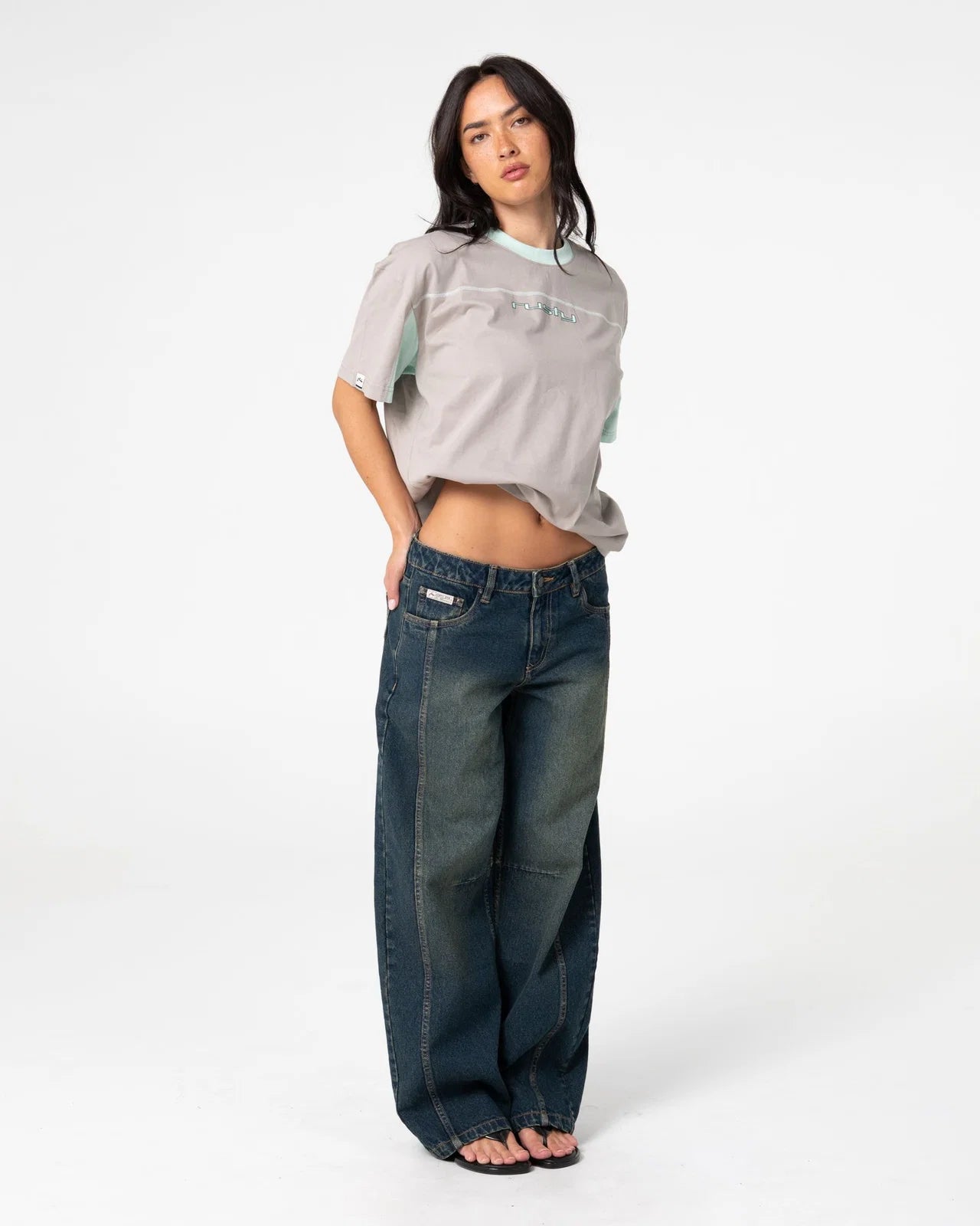 Rusty Cyberwaves Oversized Tee