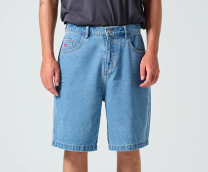 RIVVIA WORLD SERIES DENIM SHORT : BLUE