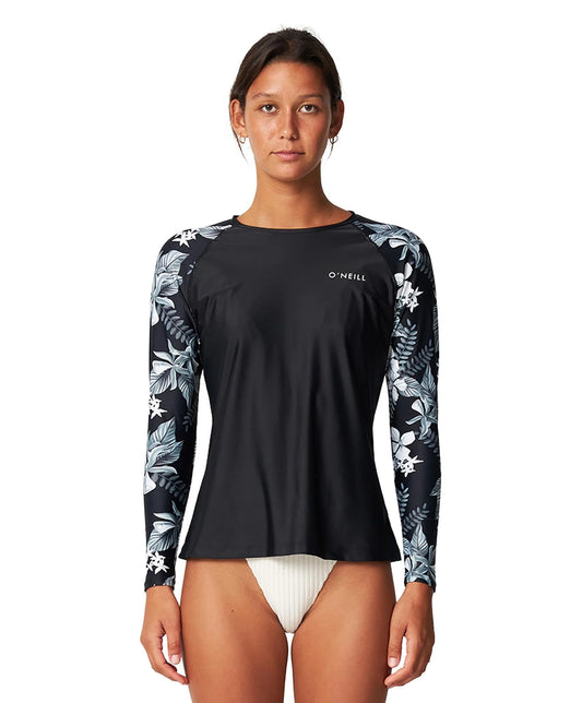 O’Neill Women's Salina LS Surf Tee Rash Vest - Midnight