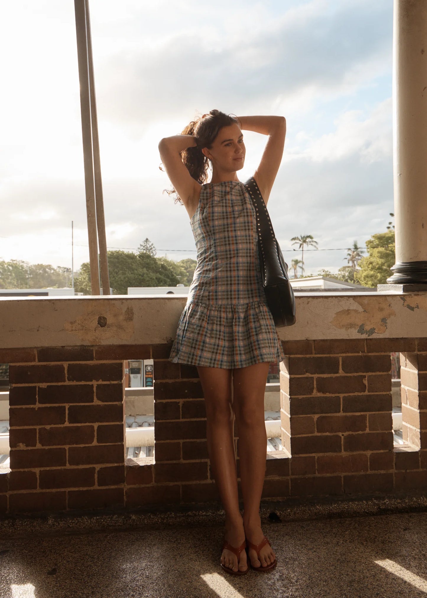 AFENDS AMELIE CHECK - MINI DRESS