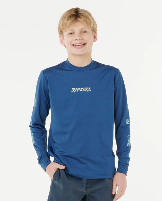 RIP CURL TROPIC DAZE UPF LONG SLEEVE RASH VEST - KIDS