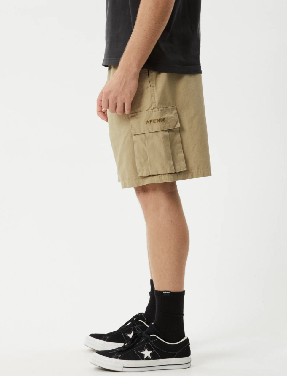Ripped out 98 organic oversized cargo short 22 inch - essential surf and skate