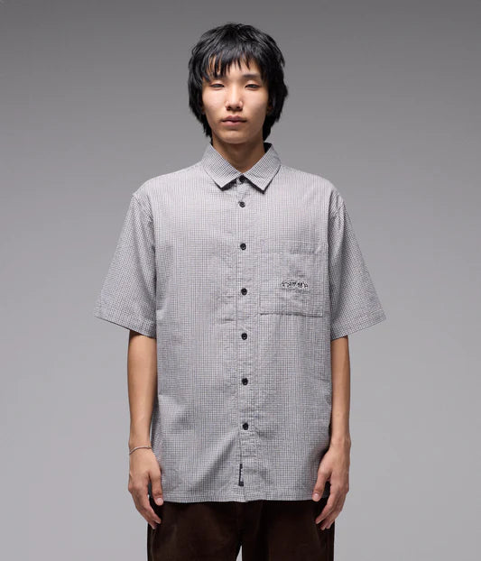 FORMER VIVIAN CHECK SS SHIRT // BLACK