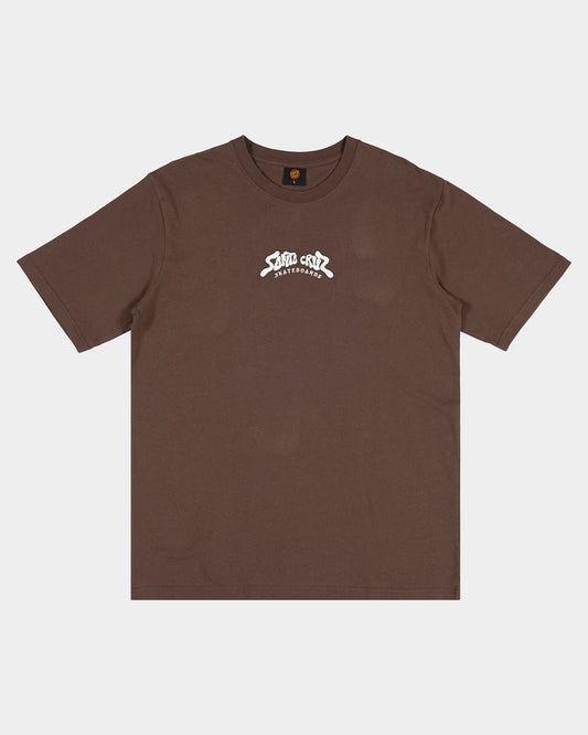 Santa Cruz Winkowski 8baller Triparch Men's T-shirt Brown - essential surf and skate