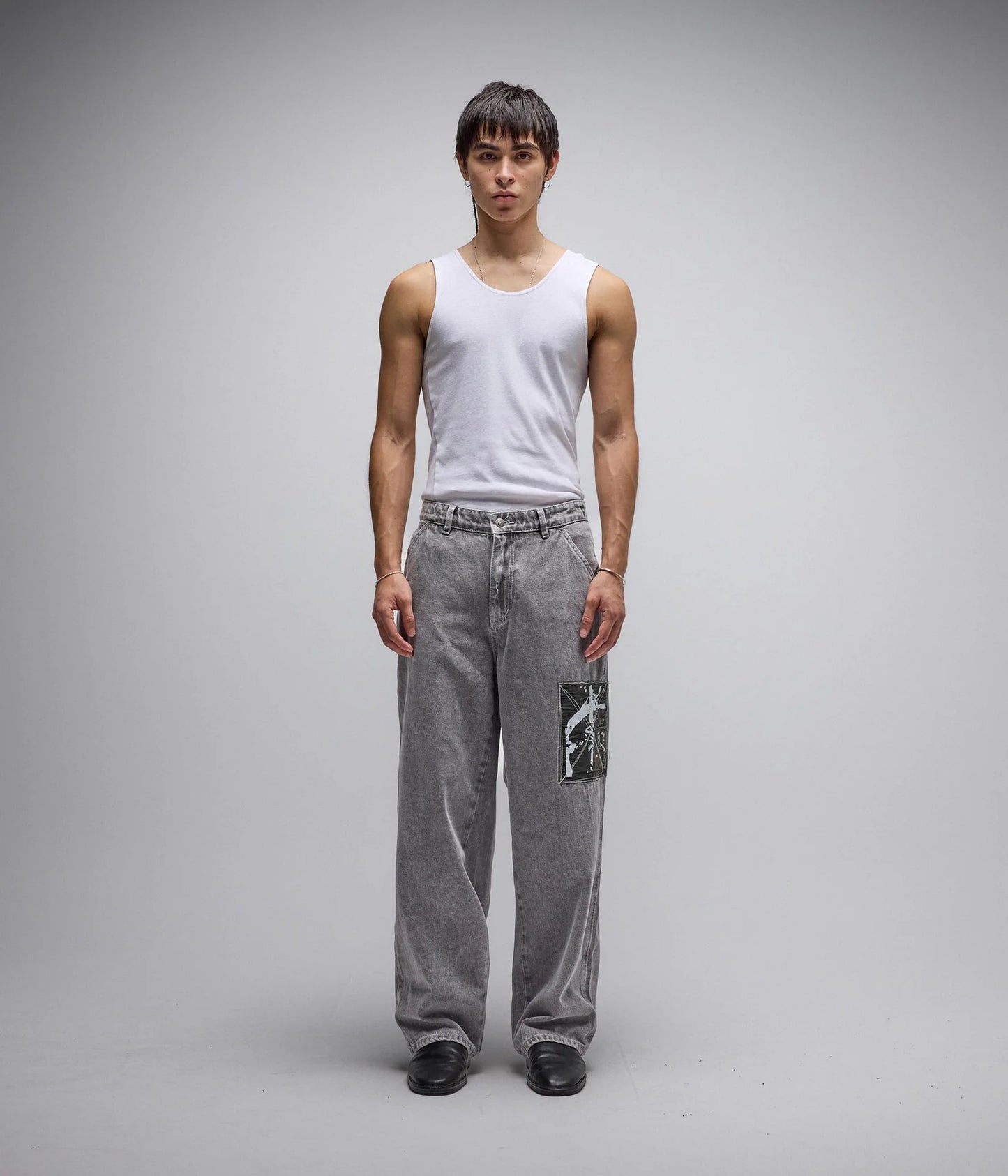 FORMER DISTEND DENIM PANT // SACRIFICE WASHED GREY - essential surf and skate