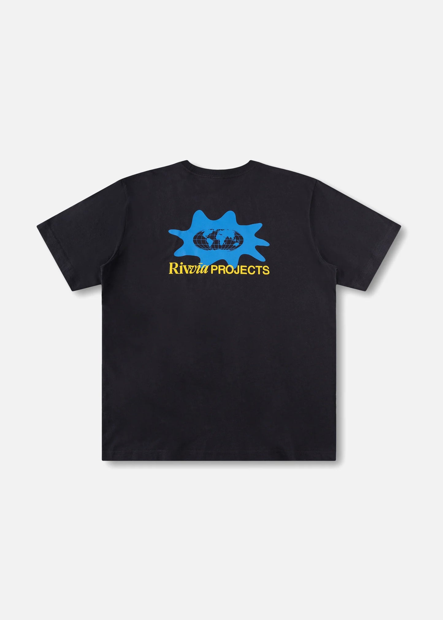 RIVVIA WORLD SPLAT RELAXED FIT T-SHIRT : PIGMENT BLACK - essential surf and skate