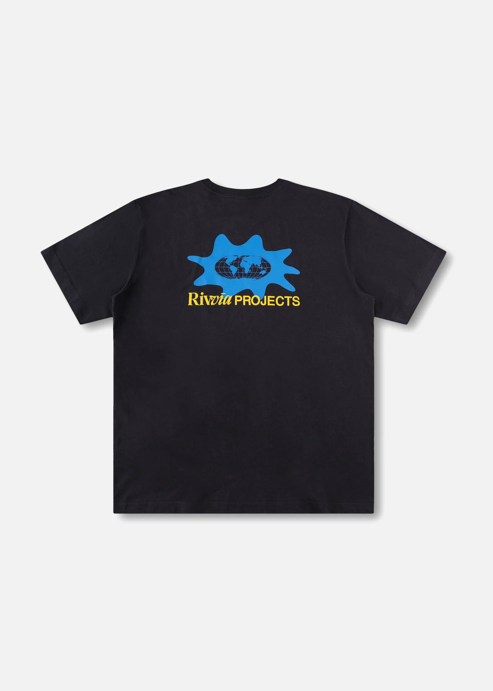 RIVVIA WORLD SPLAT RELAXED FIT T-SHIRT : PIGMENT BLACK - essential surf and skate