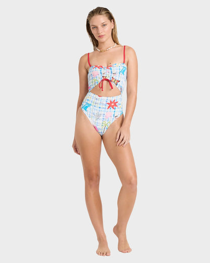 Billabong Womens Lottie Hall Summer Bandeau One Piece Swimsuit