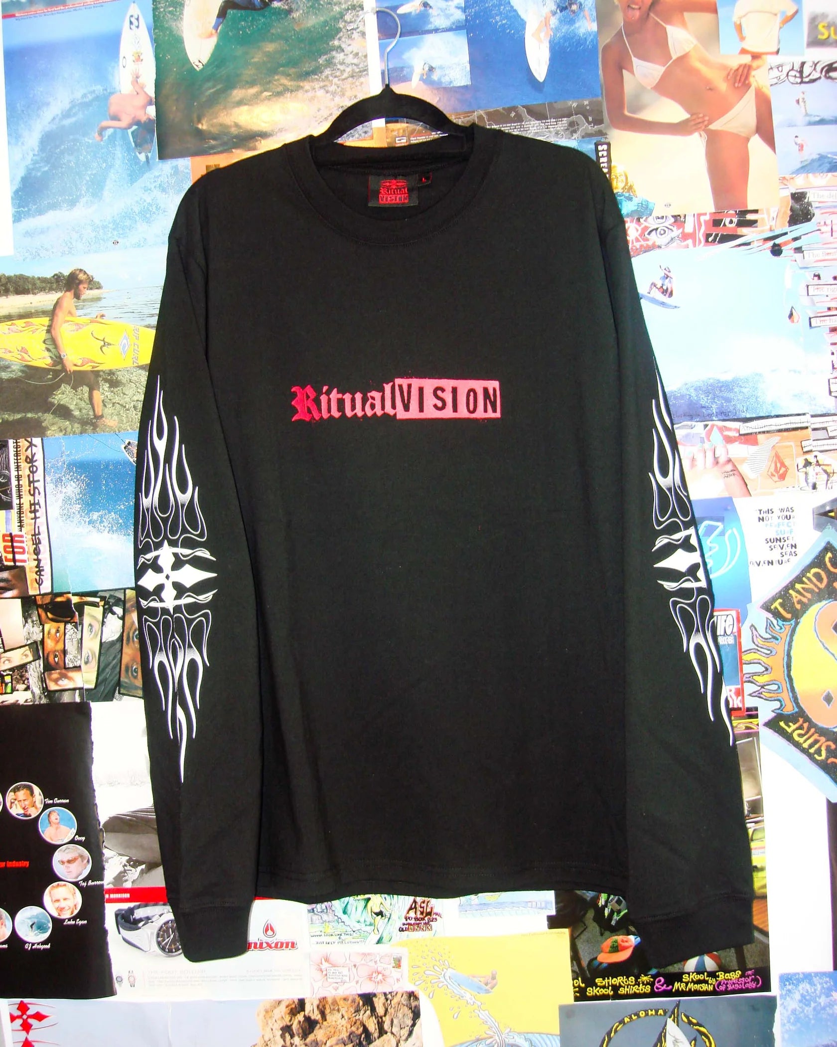 RITUAL VISION FLAME LONG SLEEVE TEE - essential surf and skate