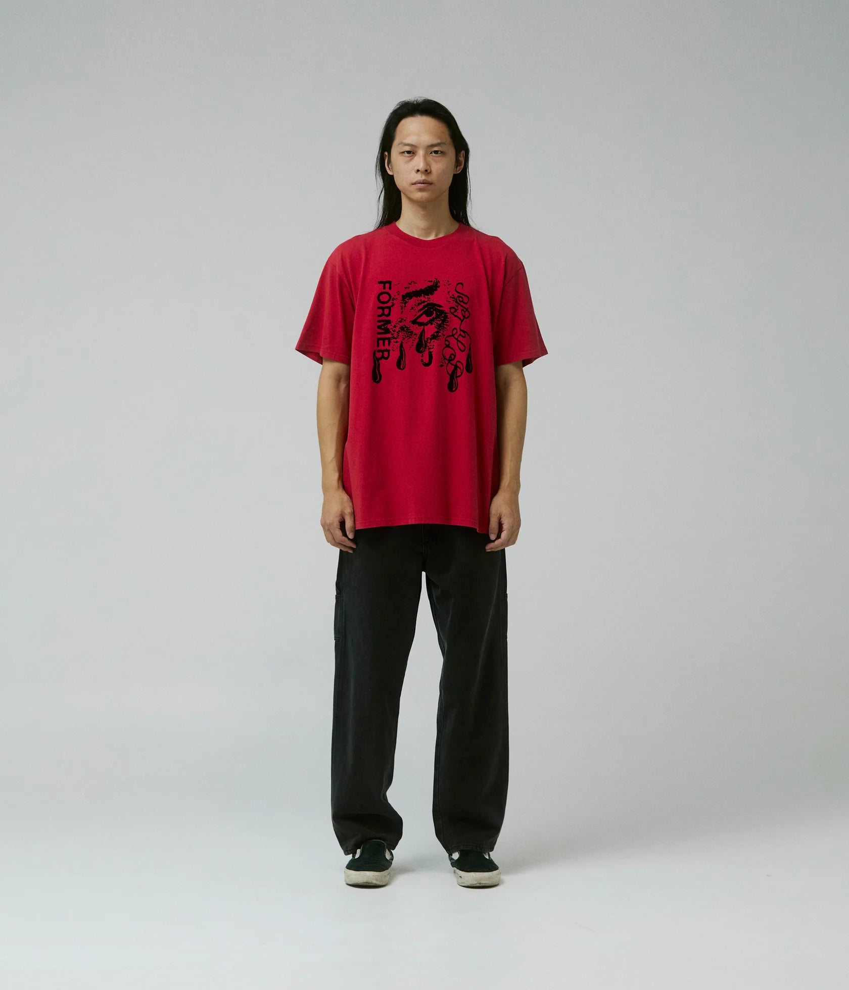 FORMER WEEPING ORGAN OF SIGHT T-SHIRT // WASHED RED - essential surf and skate