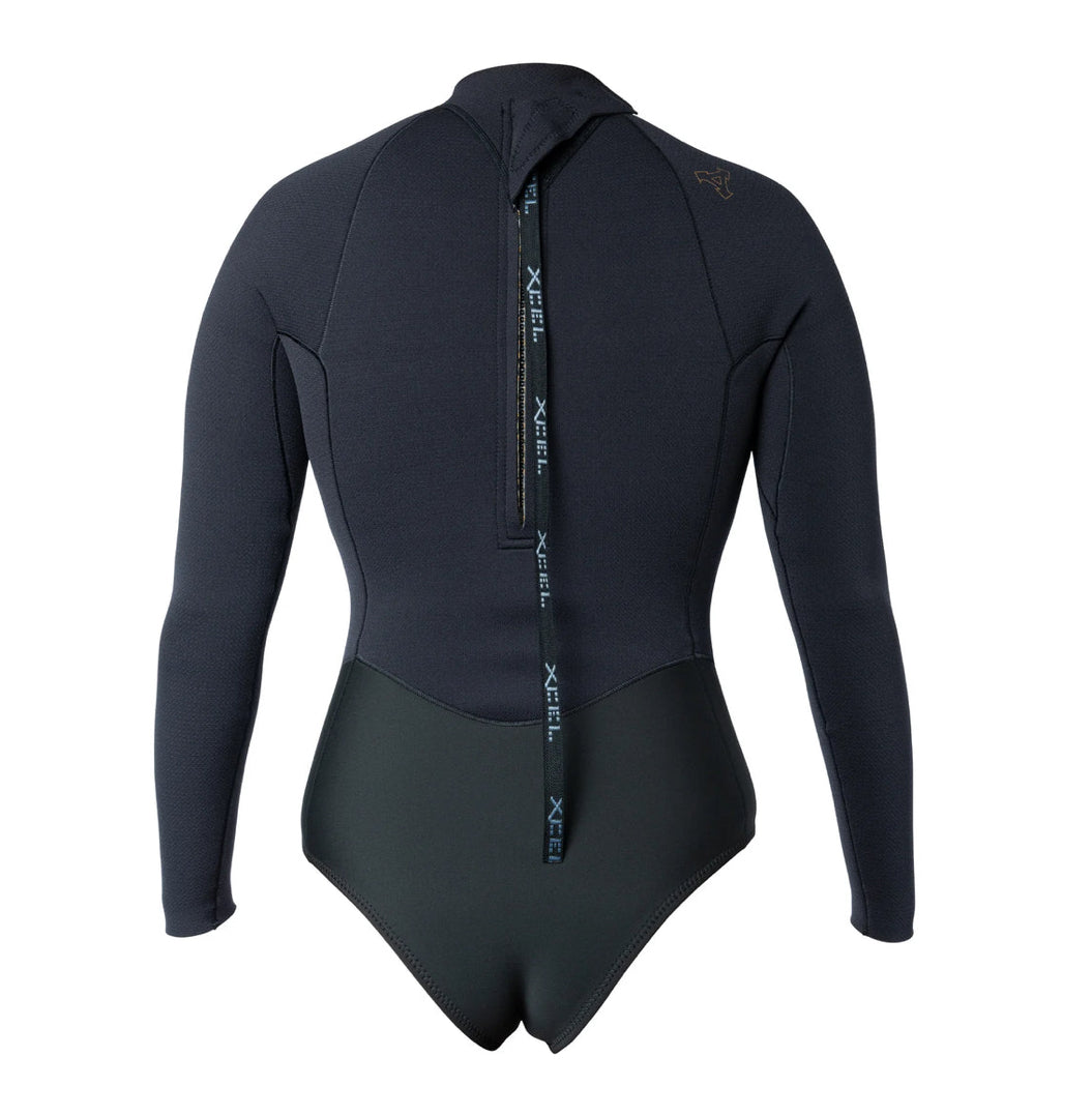 XCEL WOMENS COMP + BACK ZIP 1.5MM L/S CHEEKY CUT SPRINGSUIT