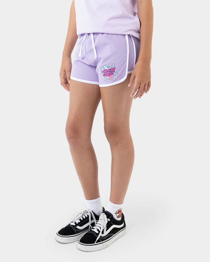 Santa Cruz Crystal Stack Girls Short Lavender - essential surf and skate