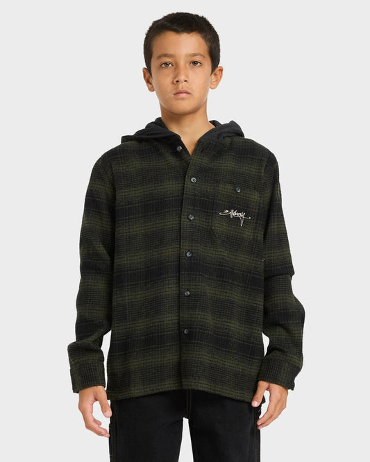 Billabong Boys 8-16 Baja Surf Flannel Long Sleeve Shirt - essential surf and skate