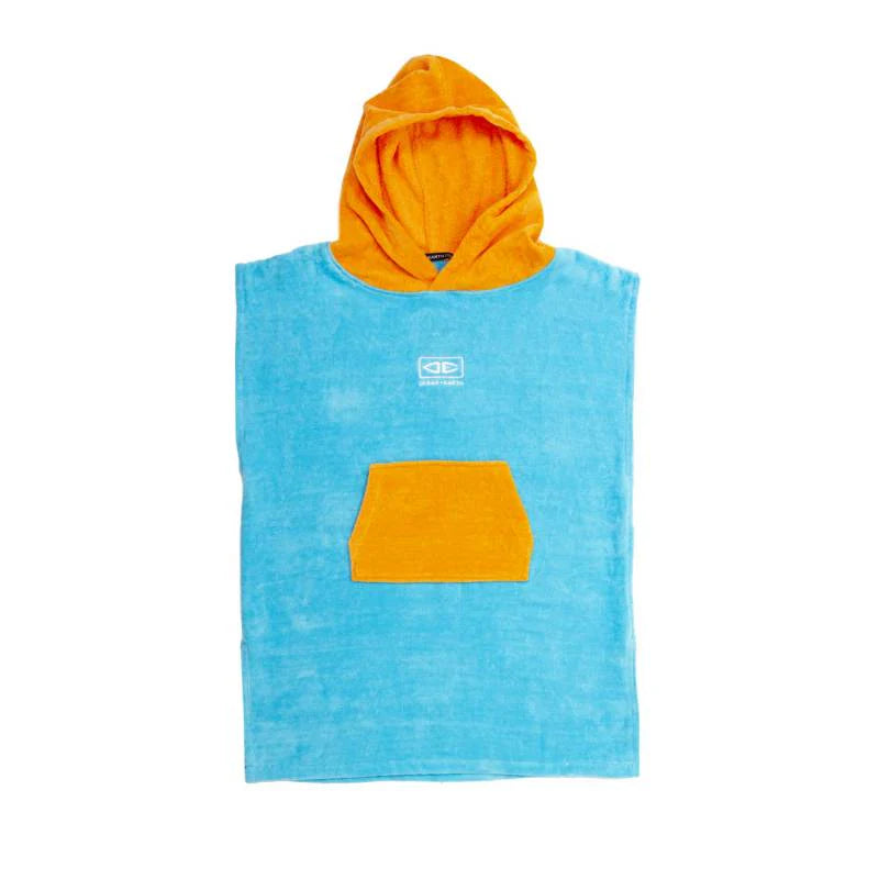 Ocean and Earth TODDLER HOODED PONCHO - BLUE