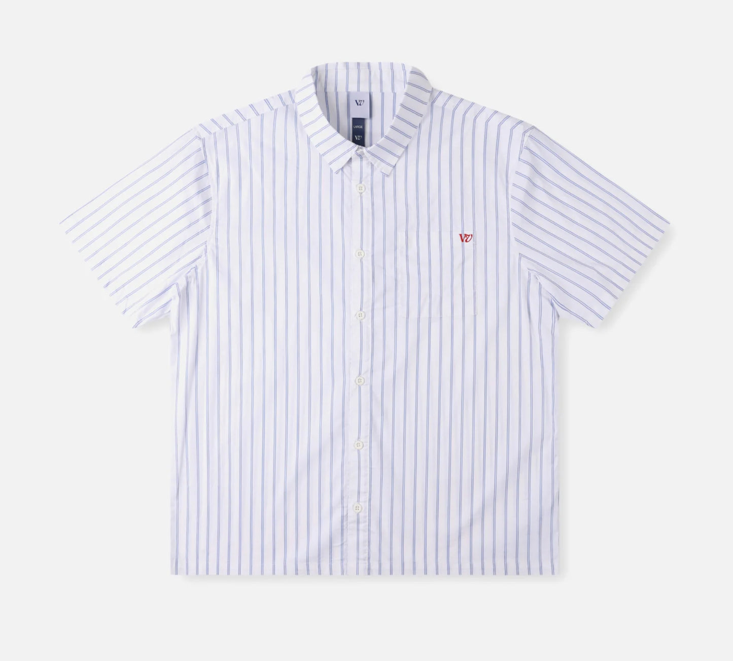 RIVVIA PROJECTS STRIPE SS SHIRT : WHITE BLUE