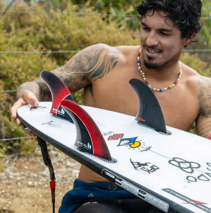 FCS II GABRIEL MEDINA SIGNATURE TRI FIN SET - FIREBALL