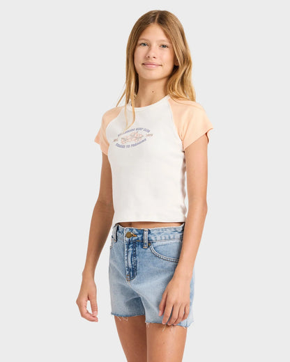 Billabong Girls 6-14 Surf Club Ringer Raglan T-Shirt