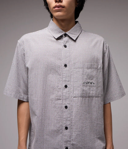 FORMER VIVIAN CHECK SS SHIRT // BLACK