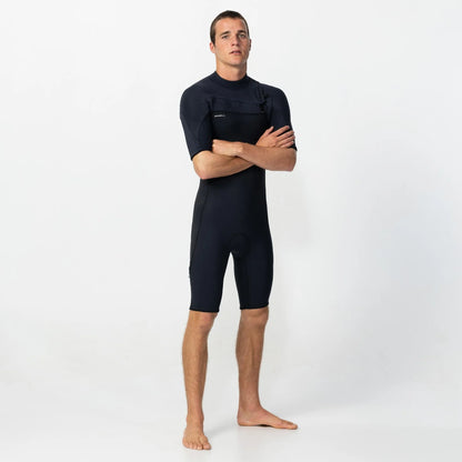 O’Neill - HYPERFREAK SHORT SLEEVE SPRINGSUIT 2MM CHEST ZIP WETSUIT - BLACK