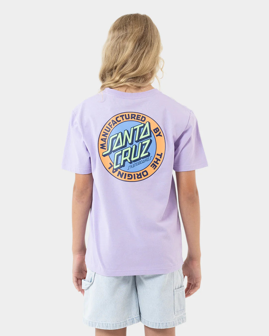 Santa Cruz MFG Retro Dot Reverse Girls T-shirt Lavender