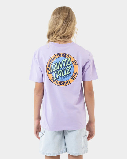 Santa Cruz MFG Retro Dot Reverse Girls T-shirt Lavender
