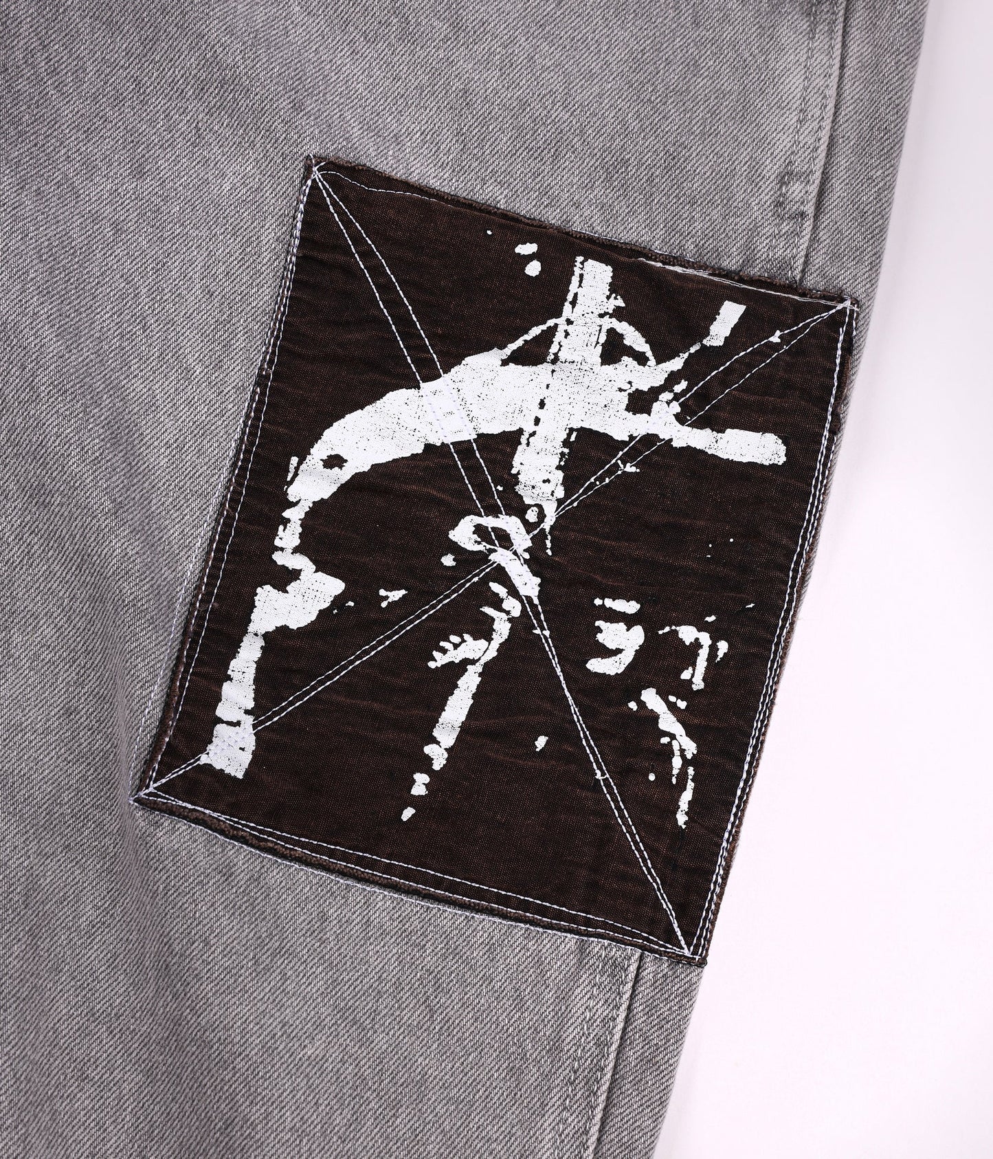FORMER DISTEND DENIM PANT // SACRIFICE WASHED GREY - essential surf and skate