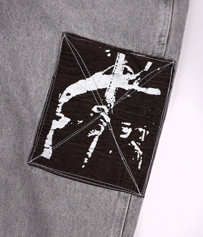 FORMER DISTEND DENIM PANT // SACRIFICE WASHED GREY - essential surf and skate