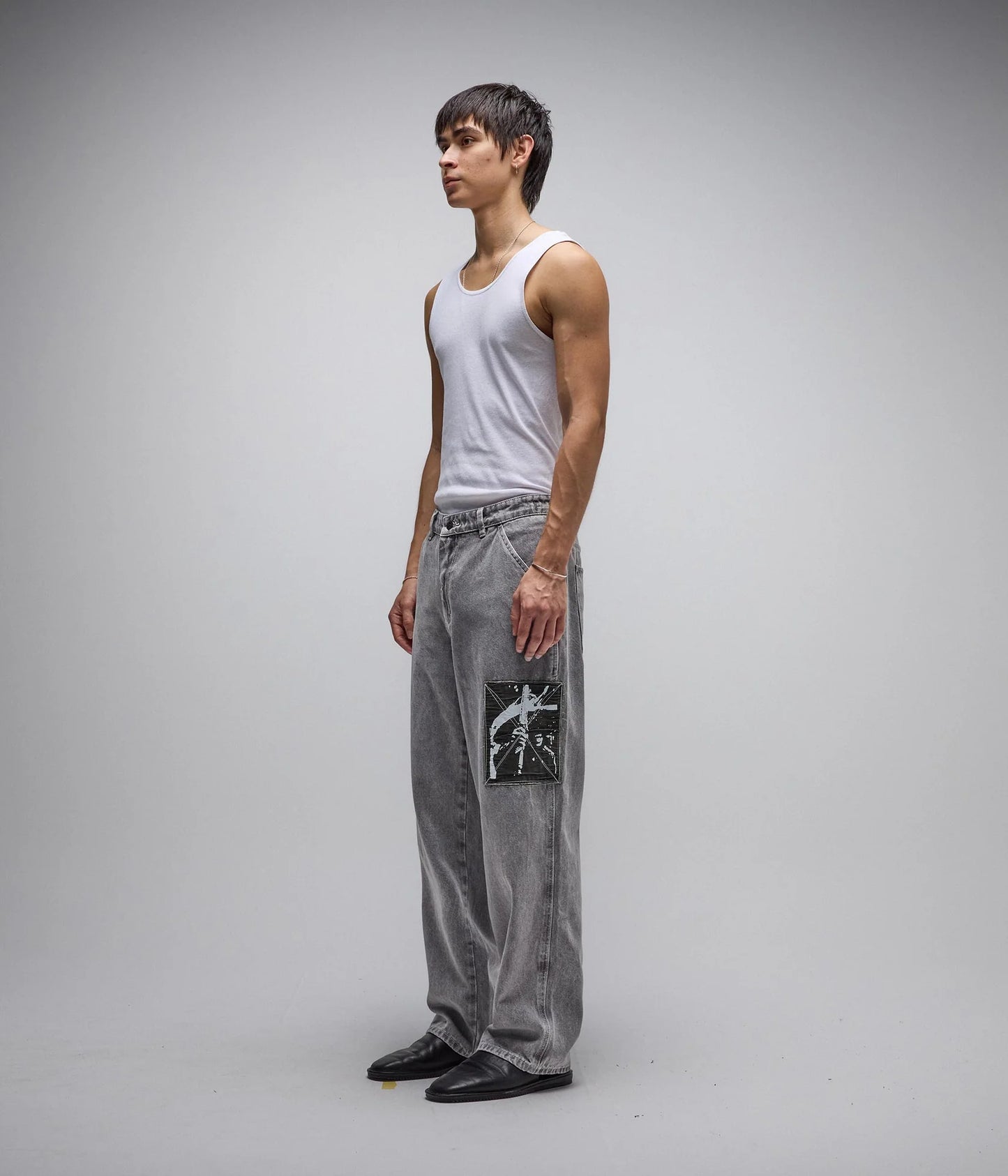 FORMER DISTEND DENIM PANT // SACRIFICE WASHED GREY - essential surf and skate