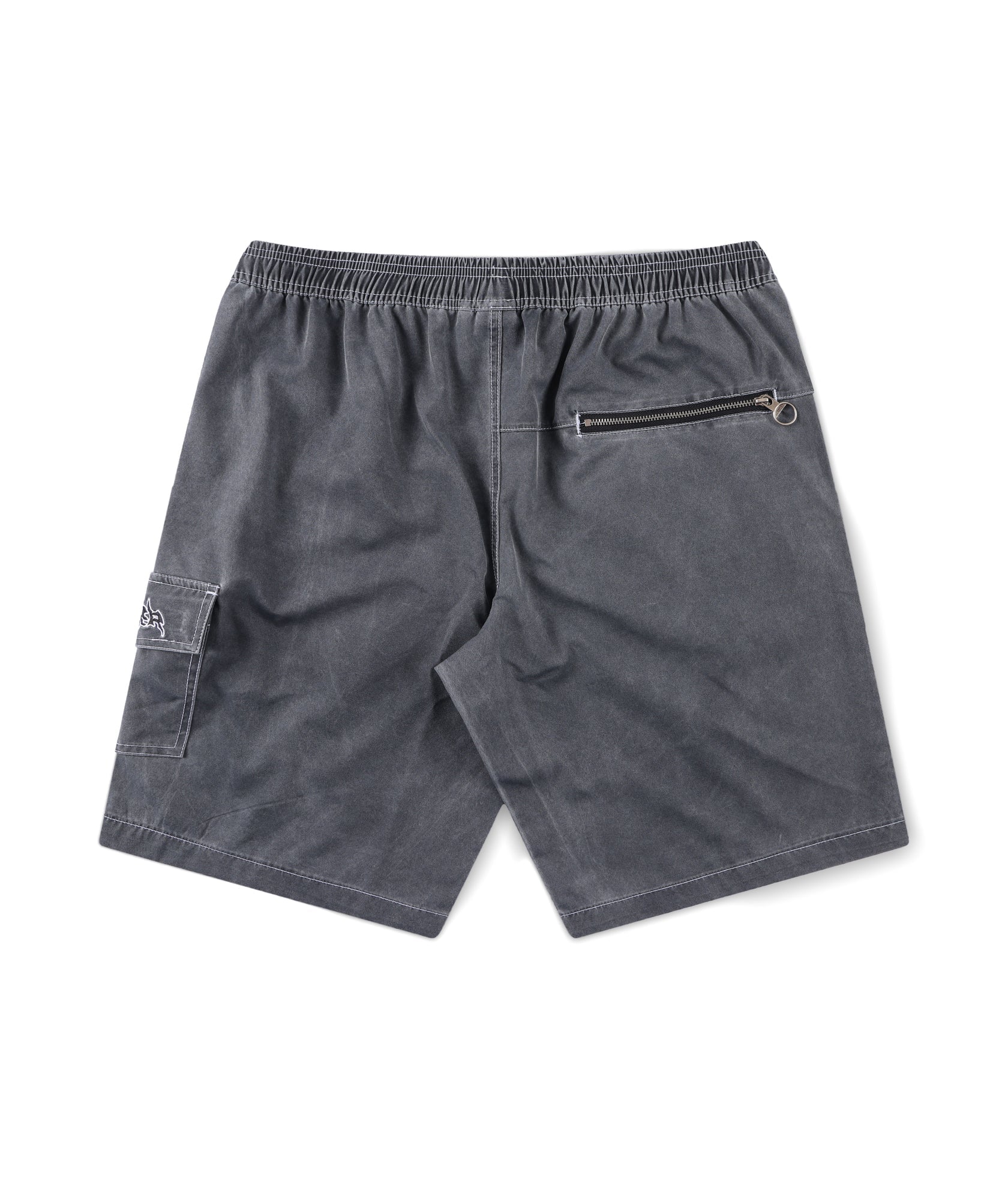 FORMER SWANS CARGO 21" SWIM TRUNK // BLACK EMBROID - essential surf and skate