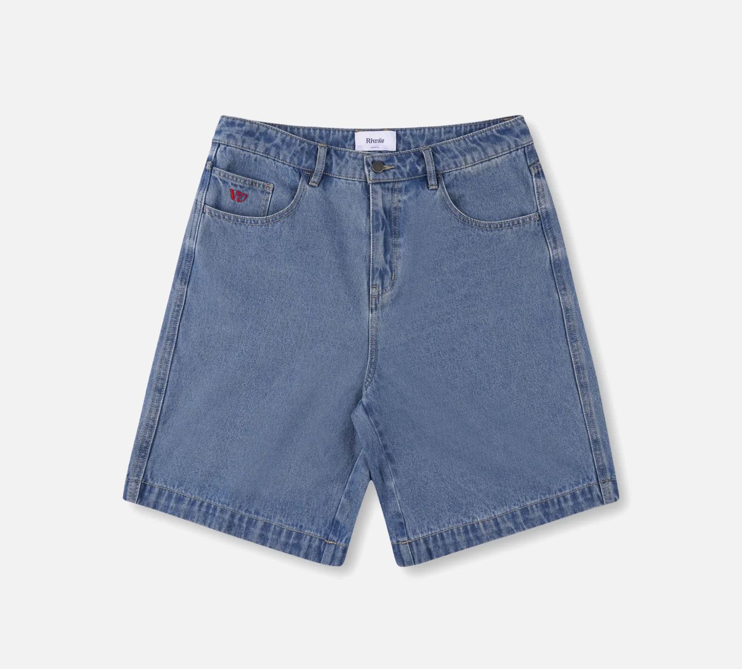 RIVVIA WORLD SERIES DENIM SHORT : BLUE