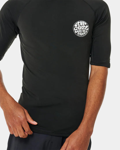 RIP CURL ICONS UPF50+ BRUSHED SHORT SLEEVE RASH VEST