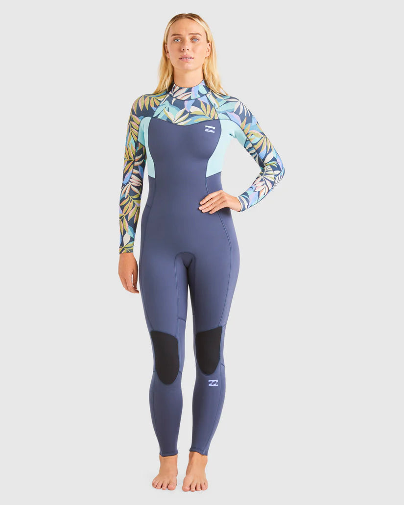 Billabong Womens 3/2mm Synergy Back Zip Steamer Wetsuit