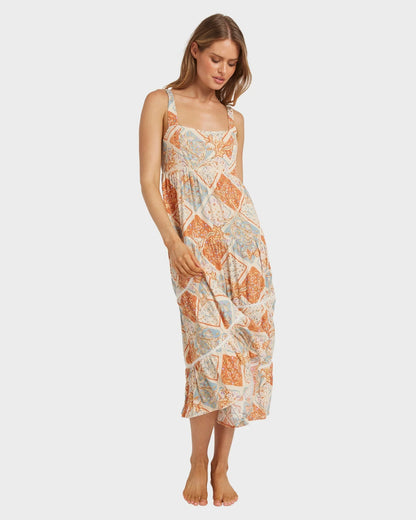 Billabong Womens Forever Folk Shine Midi Dress