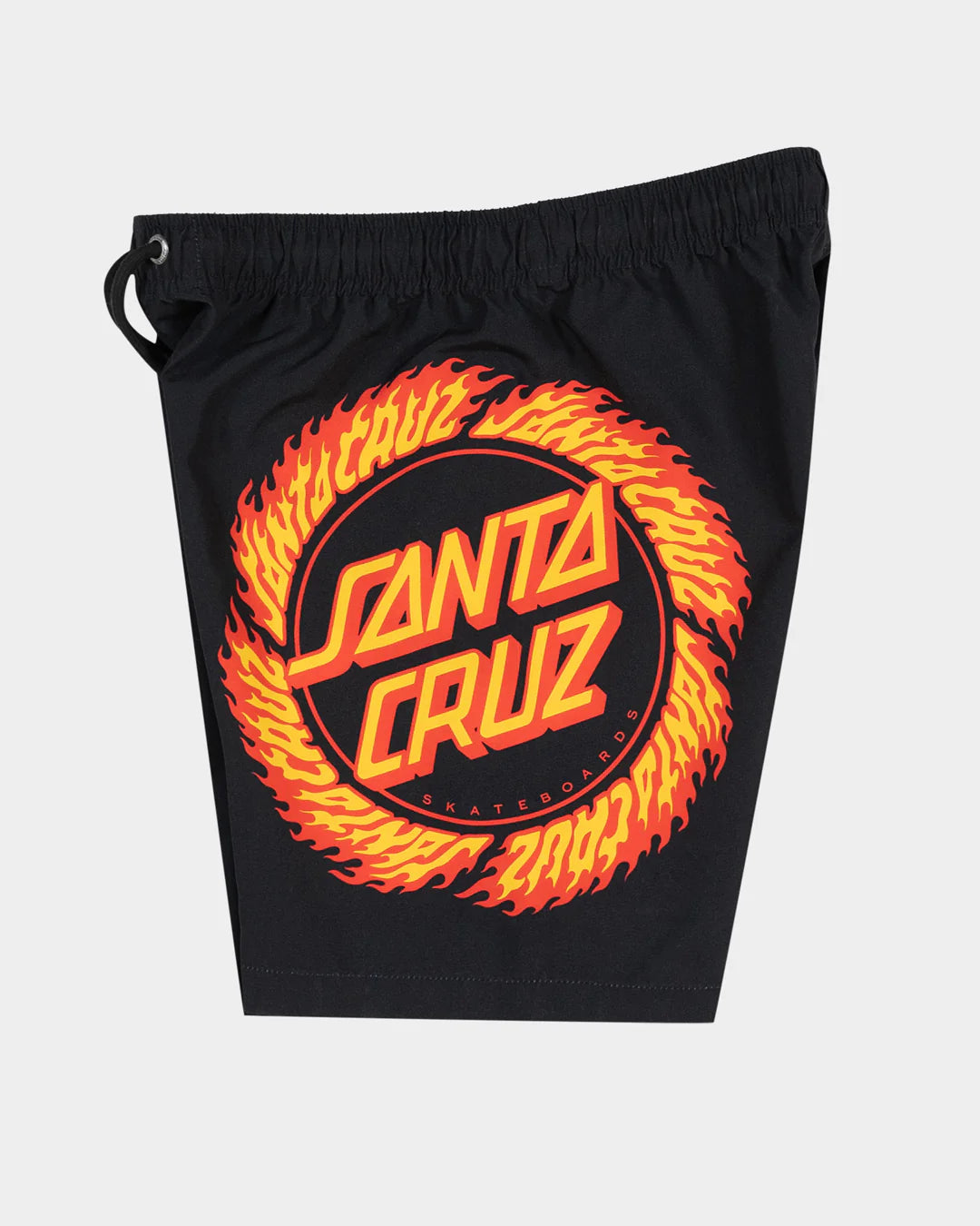 Santa Cruz Flame Ringed Dot Boys Boardshort Black