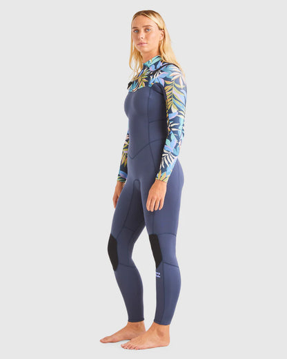 Billabong Womens 3/2mm Synergy Chest Zip Steamer Wetsuit