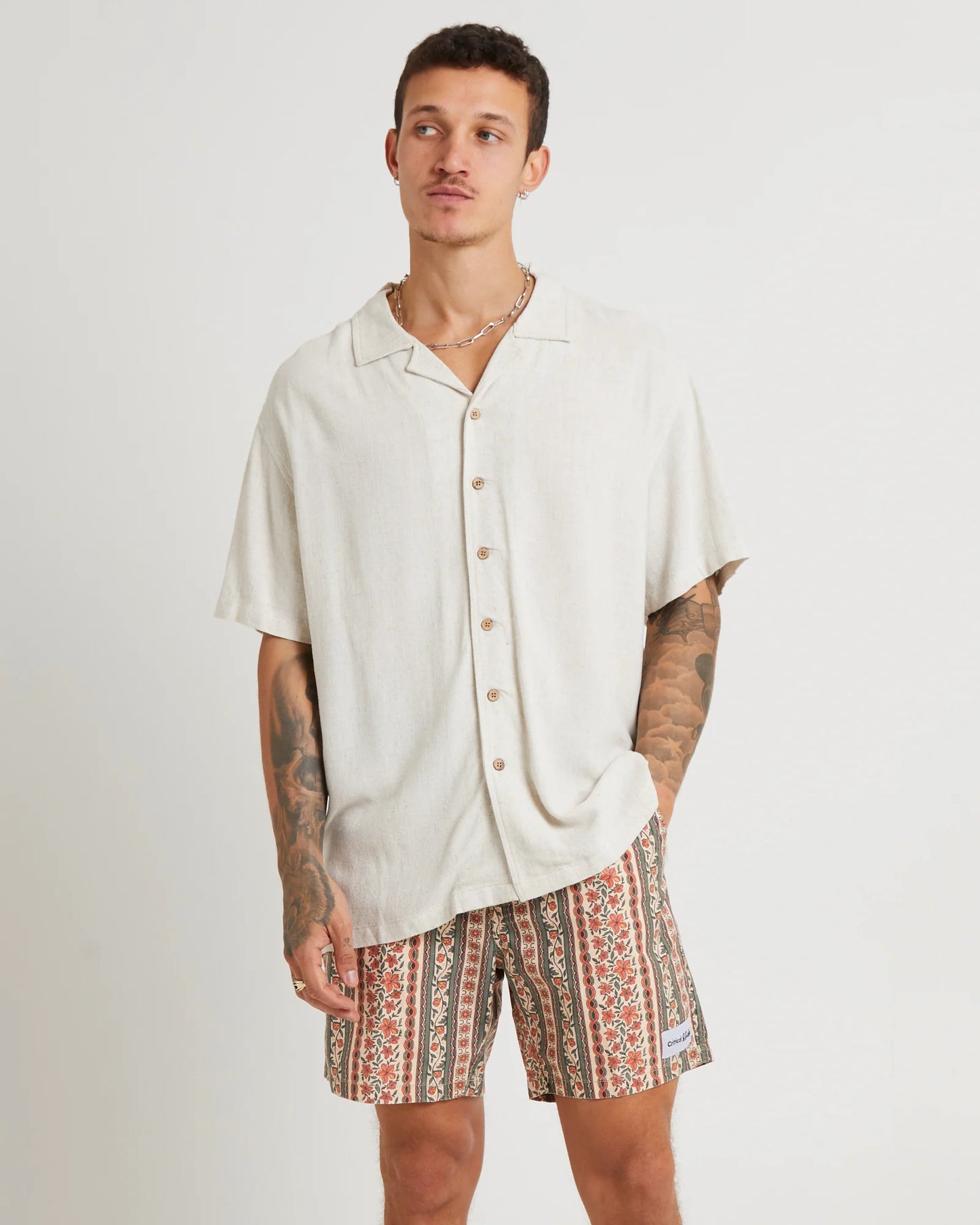 Critical Slide Ernie SS Resort Shirt - Oatmeal