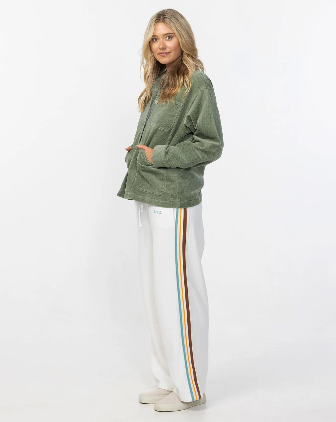 O’NEILL WOMEN'S HORIZON WIDE LEG TRACKIE - OFF WHITE - essential surf and skate