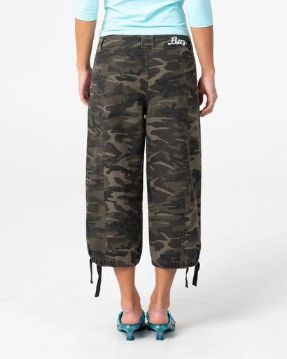Rusty Cameron Camo Low Rise Relaxed Capri Pant