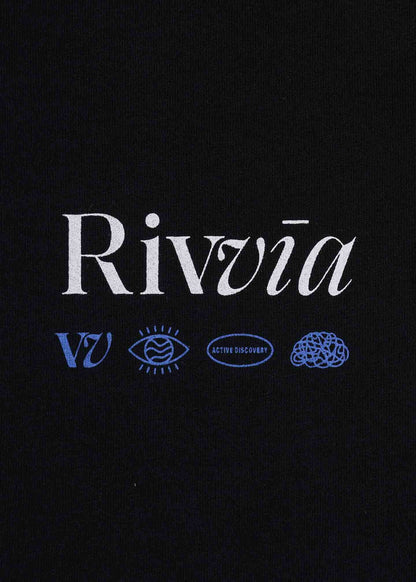RIVVIA REPLAY T-SHIRT : BLACK - essential surf and skate