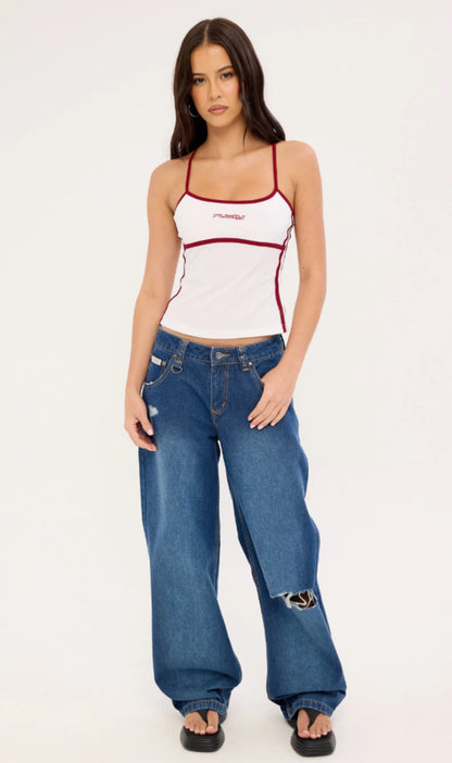 Rusty Burn Baby Loose Low Rise Jeans - essential surf and skate