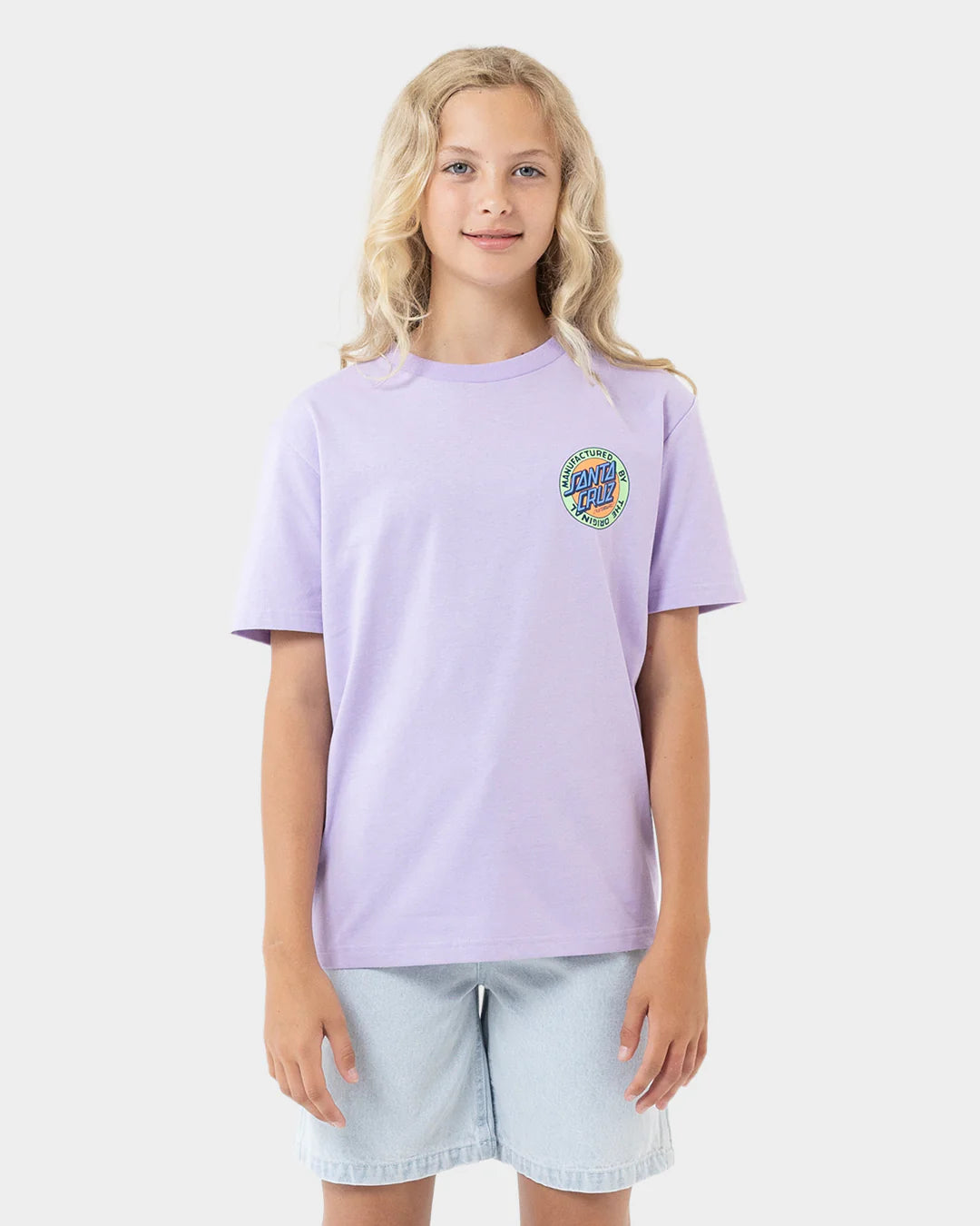 Santa Cruz MFG Retro Dot Reverse Girls T-shirt Lavender