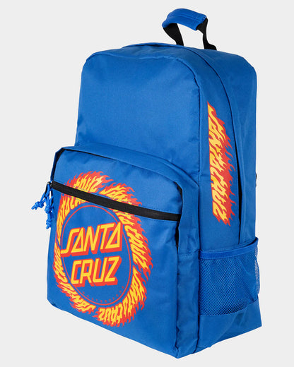 Santa Cruz Flame Ringed Dot Boys Backpack Blue